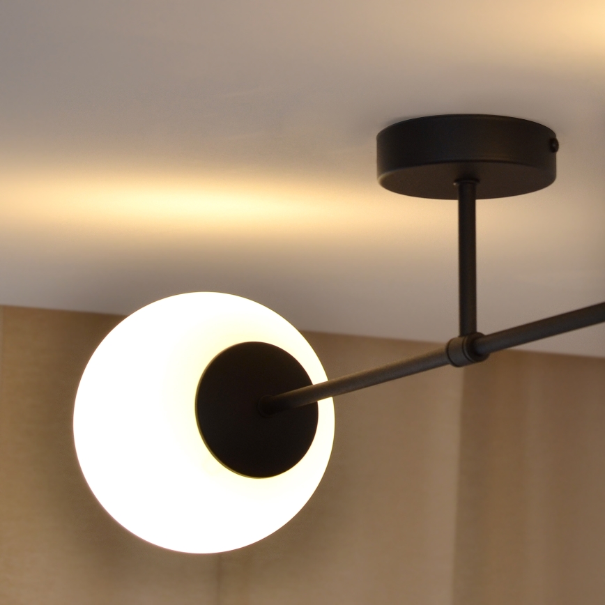 Surface-mounted chandelier MOON 2xE27/15W/230V black