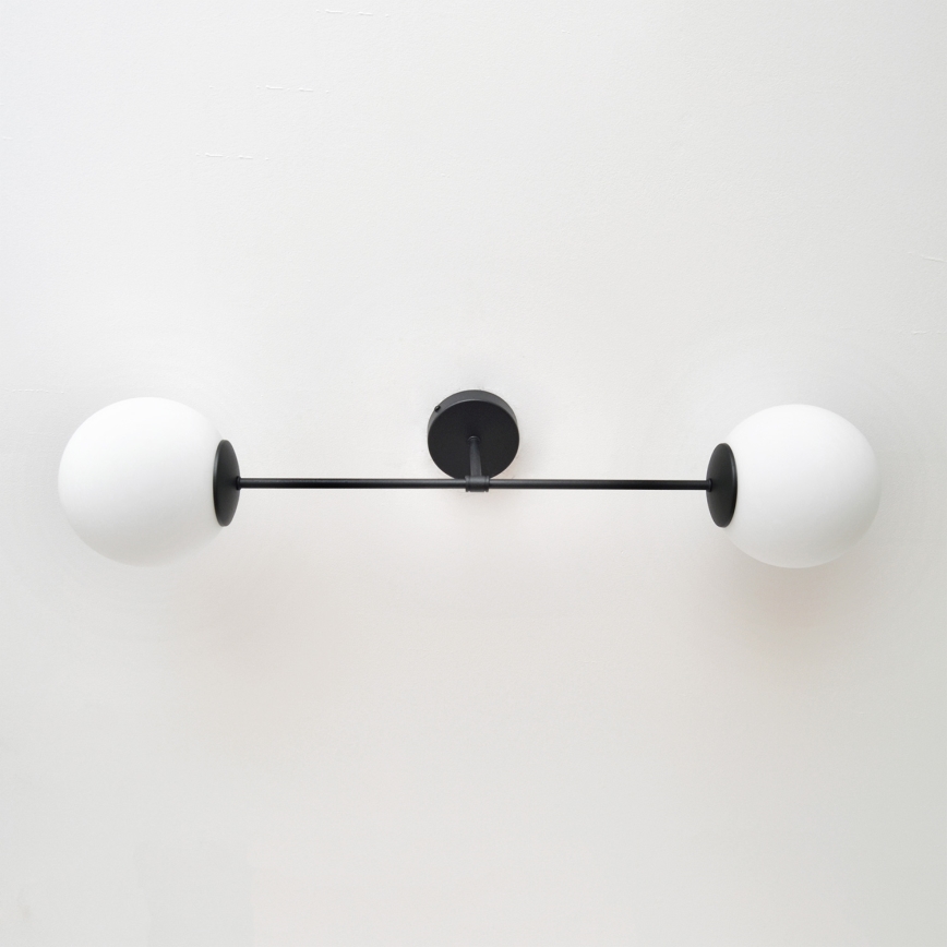 Surface-mounted chandelier MOON 2xE27/15W/230V black