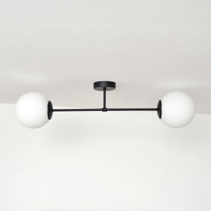 Surface-mounted chandelier MOON 2xE27/15W/230V black