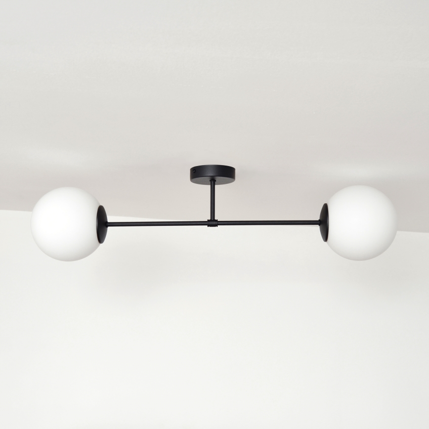 Surface-mounted chandelier MOON 2xE27/15W/230V black