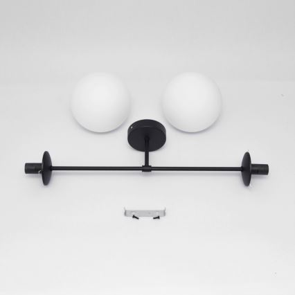 Surface-mounted chandelier MOON 2xE27/15W/230V black