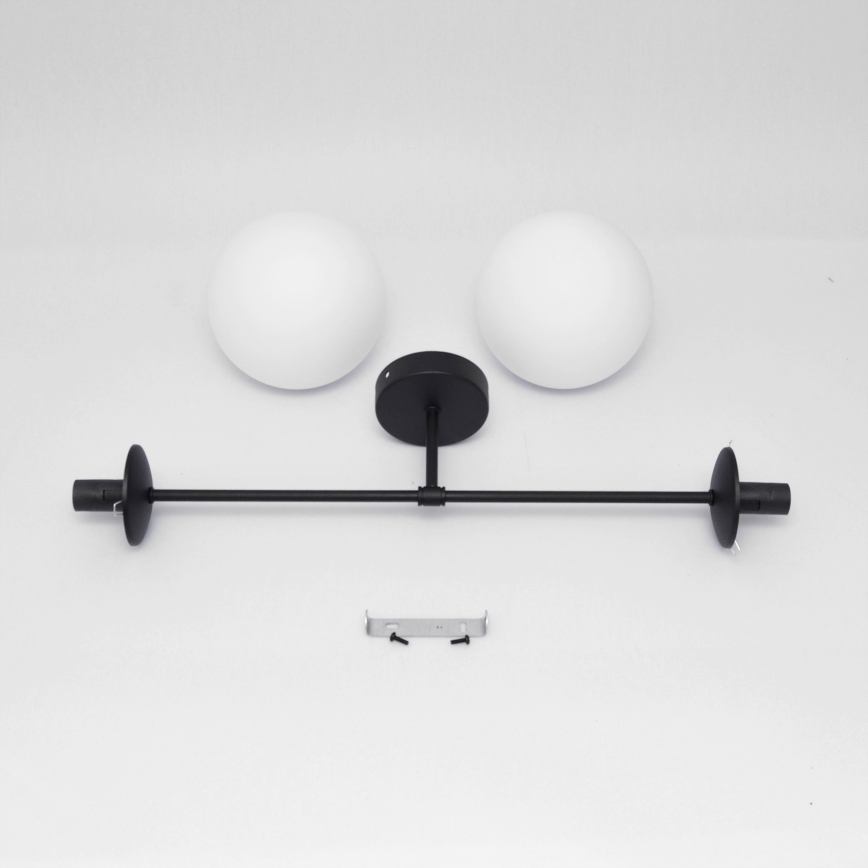 Surface-mounted chandelier MOON 2xE27/15W/230V black