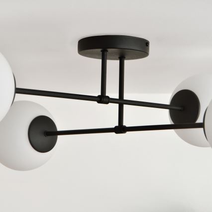 Surface-mounted chandelier MOON 4xE27/15W/230V black