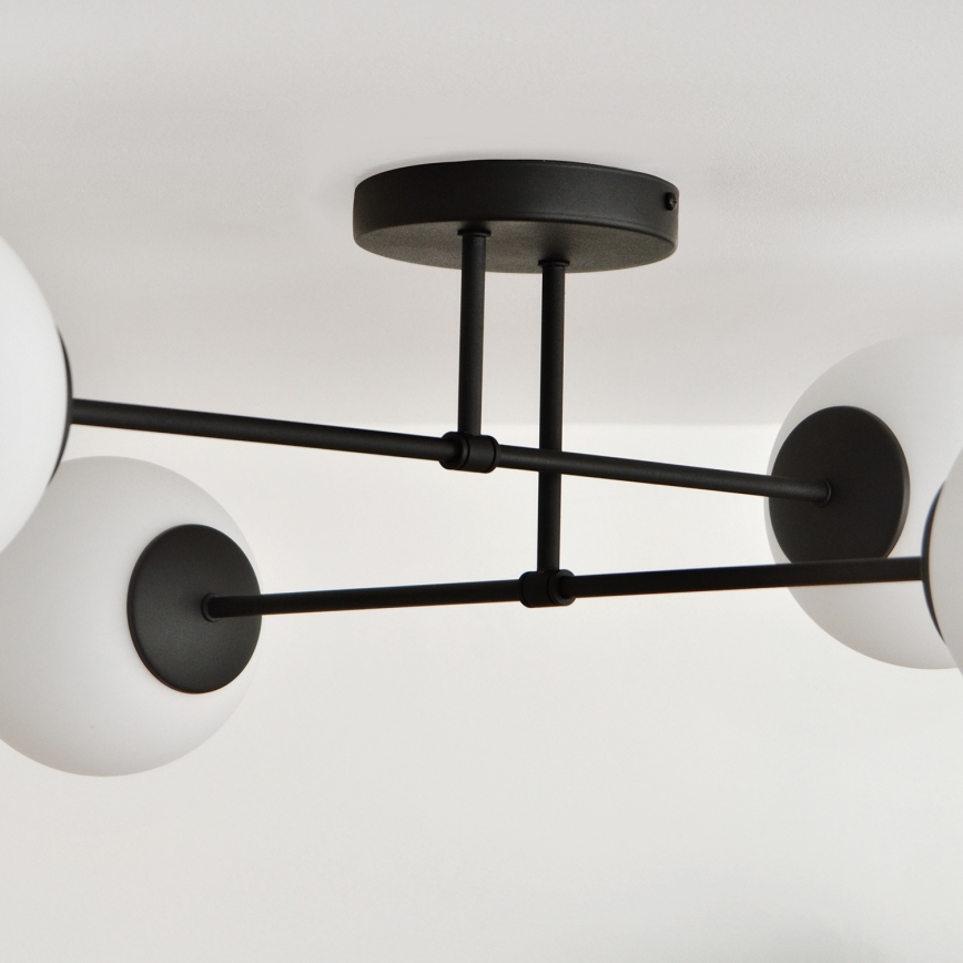 Surface-mounted chandelier MOON 4xE27/15W/230V black