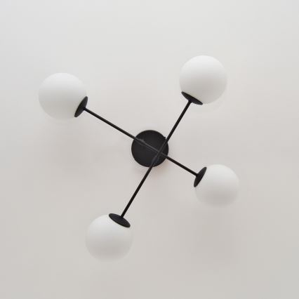 Surface-mounted chandelier MOON 4xE27/15W/230V black