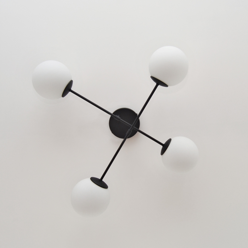 Surface-mounted chandelier MOON 4xE27/15W/230V black