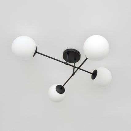 Surface-mounted chandelier MOON 4xE27/15W/230V black