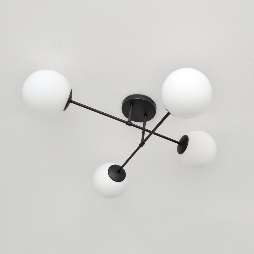 Surface-mounted chandelier MOON 4xE27/15W/230V black