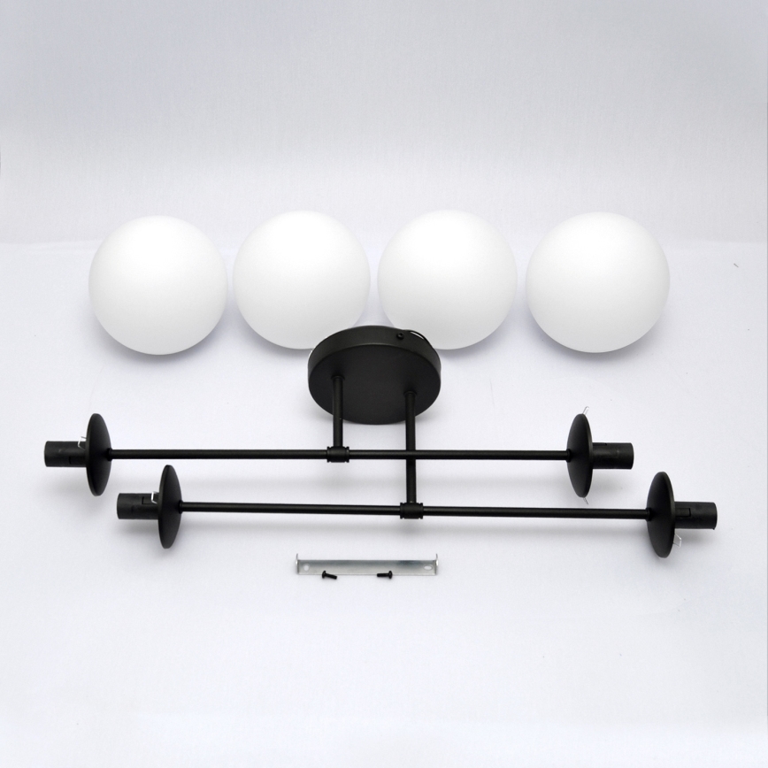 Surface-mounted chandelier MOON 4xE27/15W/230V black