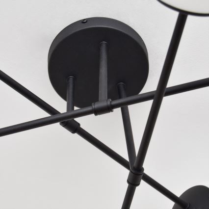 Surface-mounted chandelier MOON 6xE27/15W/230V black