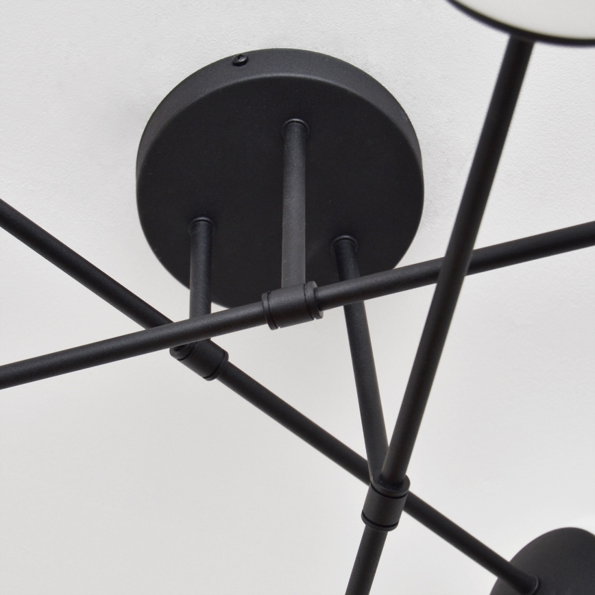 Surface-mounted chandelier MOON 6xE27/15W/230V black