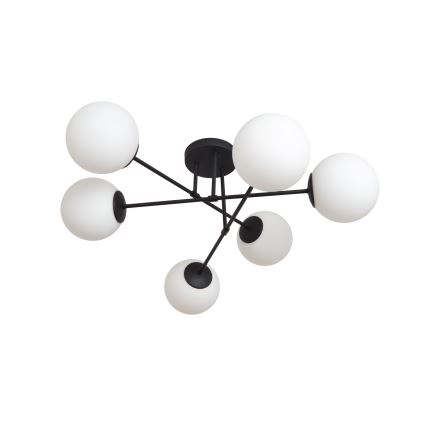 Surface-mounted chandelier MOON 6xE27/15W/230V black