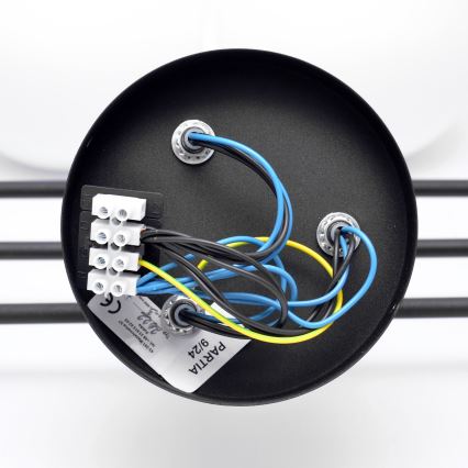 Surface-mounted chandelier MOON 6xE27/15W/230V black