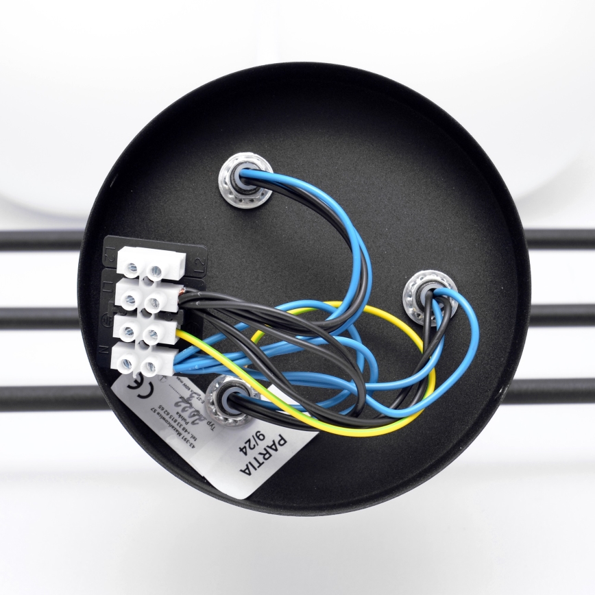 Surface-mounted chandelier MOON 6xE27/15W/230V black
