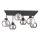 Surface-mounted chandelier NESSA 6xE27/60W/230V black/clear