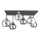 Surface-mounted chandelier NESSA 6xE27/60W/230V black/gold/clear