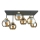 Surface-mounted chandelier NESSA 6xE27/60W/230V black/gold/smoky beige