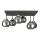 Surface-mounted chandelier NESSA 6xE27/60W/230V black/gold/smoky black
