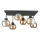 Surface-mounted chandelier NESSA 6xE27/60W/230V black/smoky beige