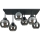 Surface-mounted chandelier NESSA 6xE27/60W/230V black/smoky black