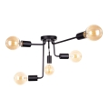 Surface-mounted chandelier NIXO 5xE27/60W/230V black