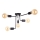 Surface-mounted chandelier NIXO 5xE27/60W/230V black