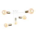 Surface-mounted chandelier NIXO 5xE27/60W/230V white/gold