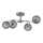 Surface-mounted chandelier OAKLAND 4xE27/60W/230V
