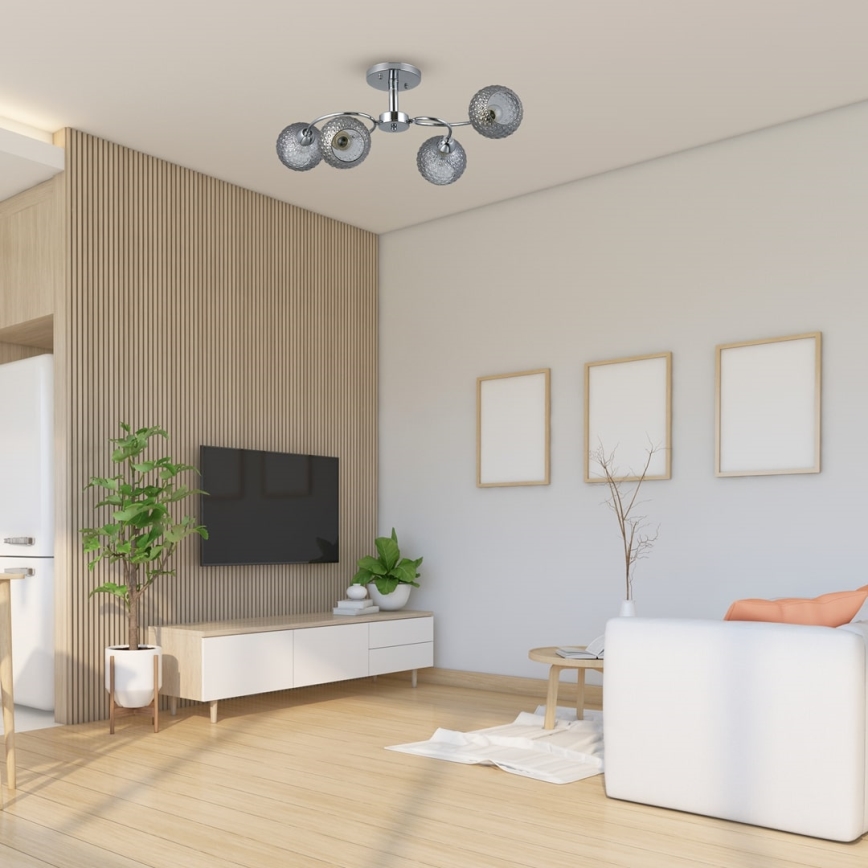 Surface-mounted chandelier OAKLAND 4xE27/60W/230V