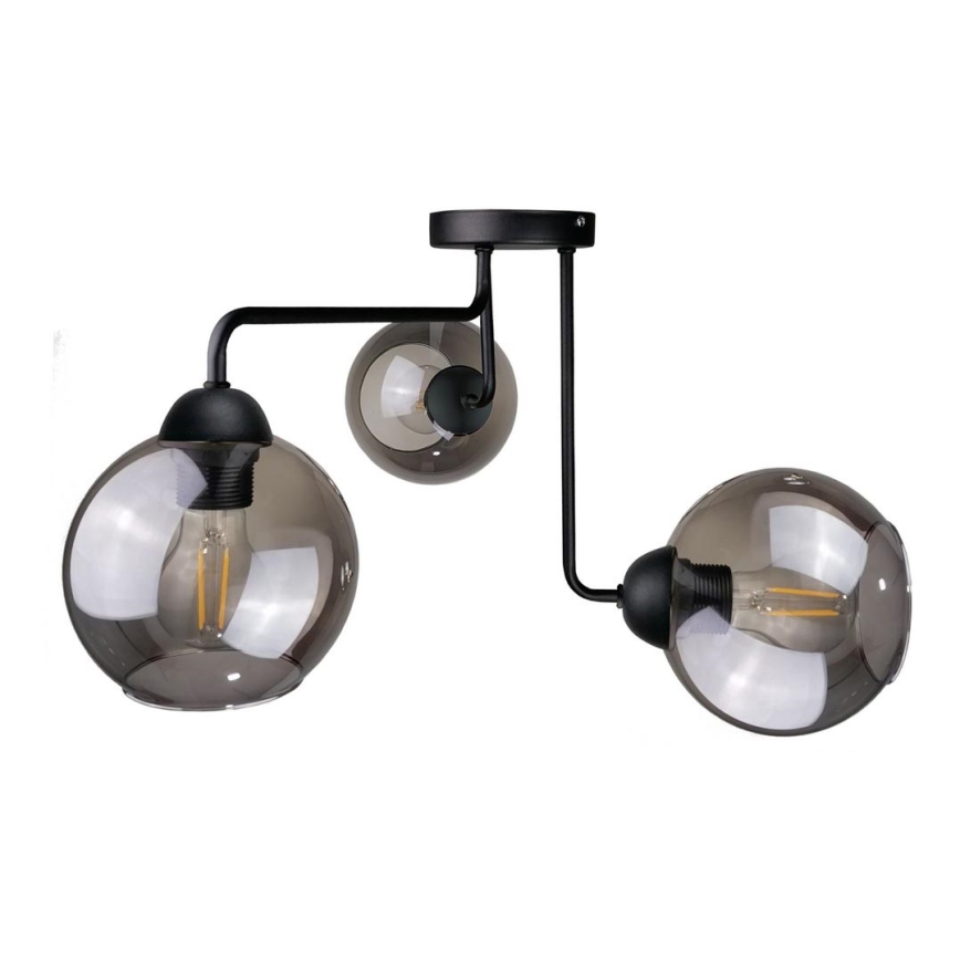 Surface-mounted chandelier OSMO 3xE27/60W/230V black
