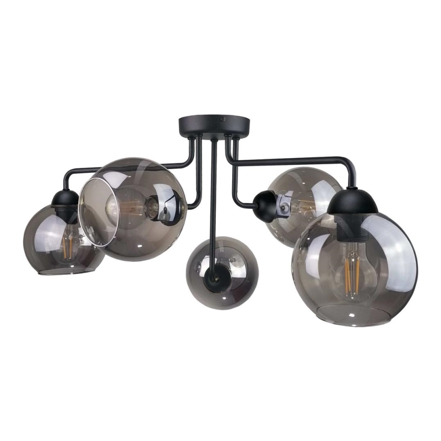 Surface-mounted chandelier OSMO 5xE27/60W/230V black