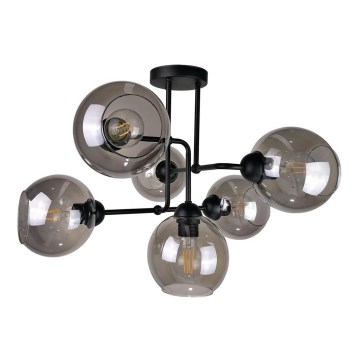 Surface-mounted chandelier OSMO 6xE27/60W/230V black