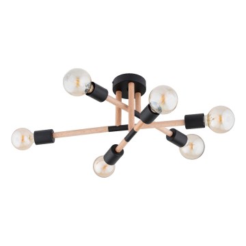 Surface-mounted chandelier OTELLO 6xE27/15W/230V black/beige