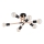 Surface-mounted chandelier OTELLO 6xE27/15W/230V black/beige