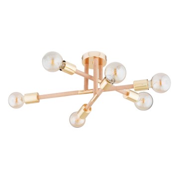 Surface-mounted chandelier OTELLO 6xE27/15W/230V gold/beige