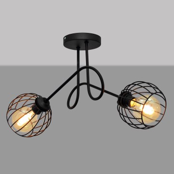 Surface-mounted chandelier OXFORD 2xE27/15W/230V black
