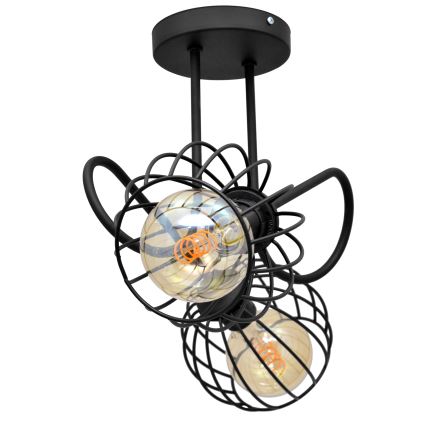 Surface-mounted chandelier OXFORD 2xE27/15W/230V black