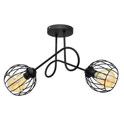 Surface-mounted chandelier OXFORD 2xE27/15W/230V black