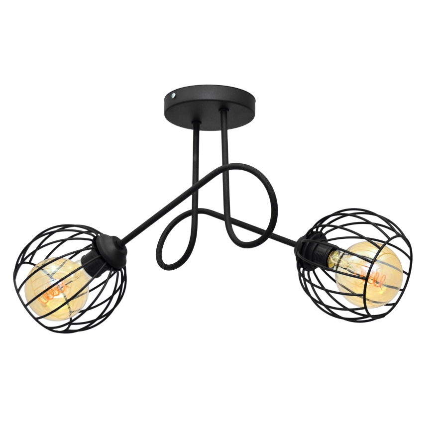 Surface-mounted chandelier OXFORD 2xE27/15W/230V black