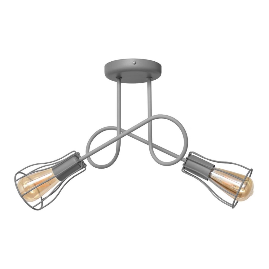 Surface-mounted chandelier OXFORD 2xE27/15W/230V grey