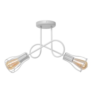 Surface-mounted chandelier OXFORD 2xE27/15W/230V white