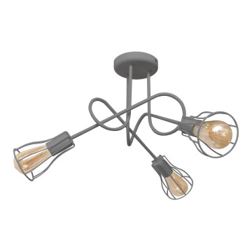 Surface-mounted chandelier OXFORD 3xE27/15W/230V grey