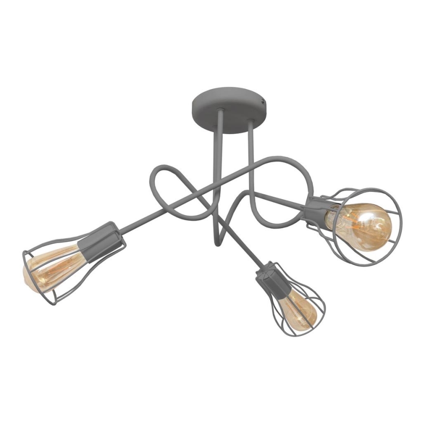 Surface-mounted chandelier OXFORD 3xE27/15W/230V grey