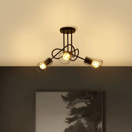 Surface-mounted chandelier OXFORD 3xE27/15W/230V