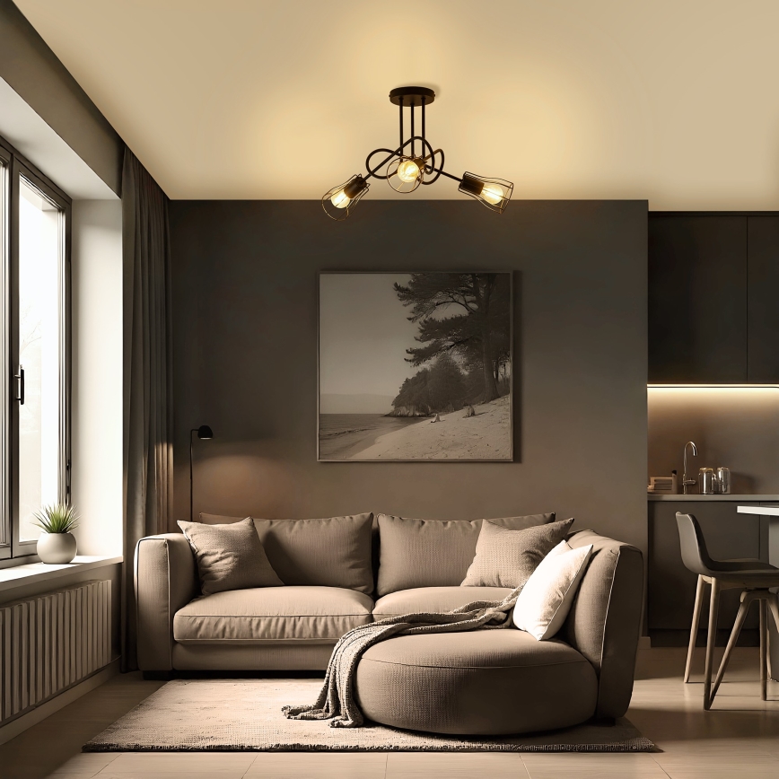 Surface-mounted chandelier OXFORD 3xE27/15W/230V