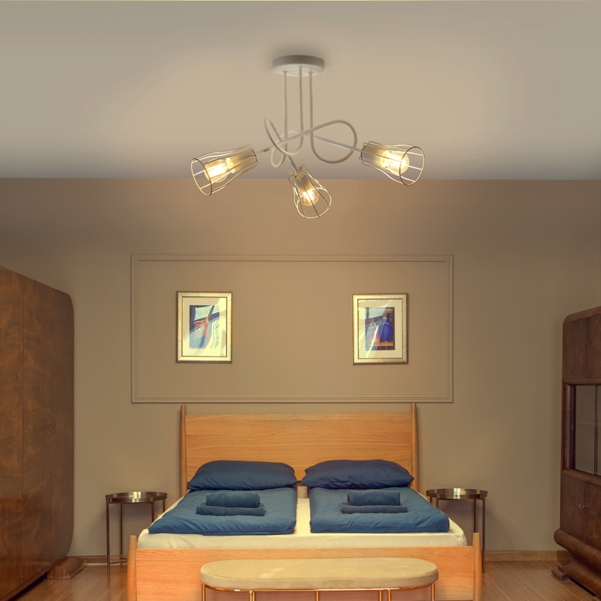 Surface-mounted chandelier OXFORD 3xE27/15W/230V white