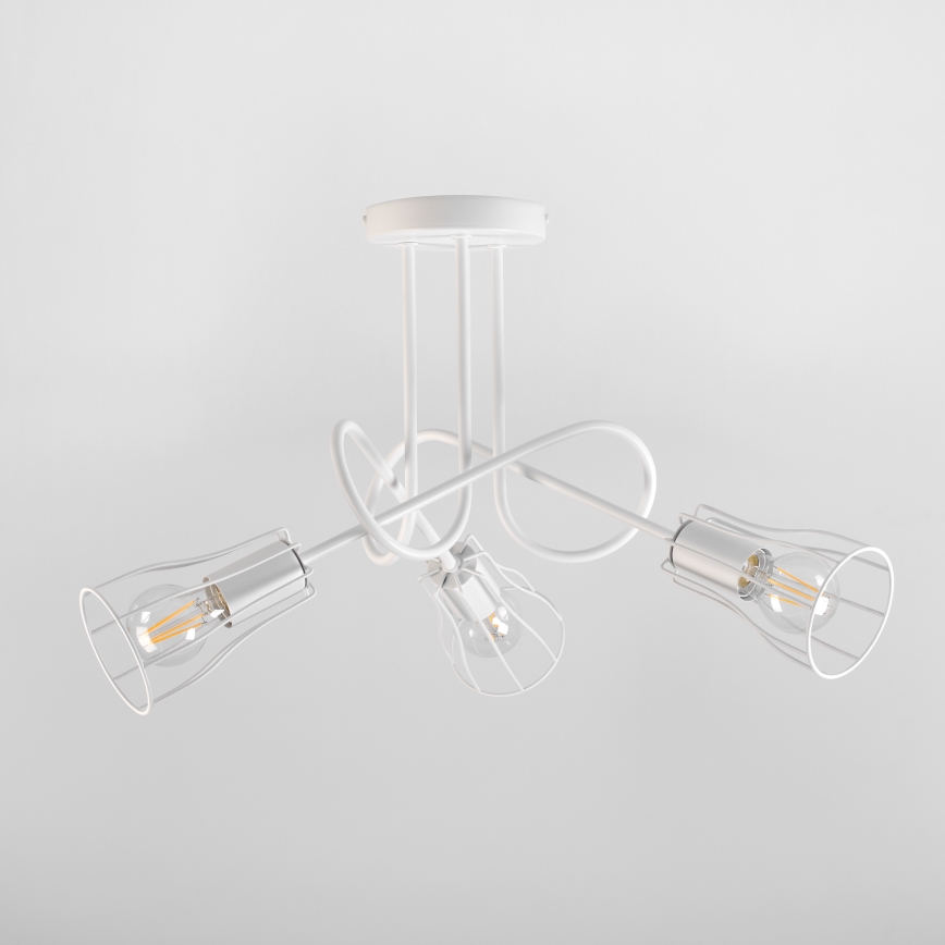 Surface-mounted chandelier OXFORD 3xE27/15W/230V white