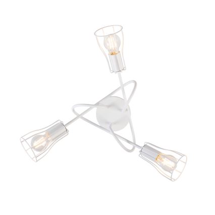 Surface-mounted chandelier OXFORD 3xE27/15W/230V white