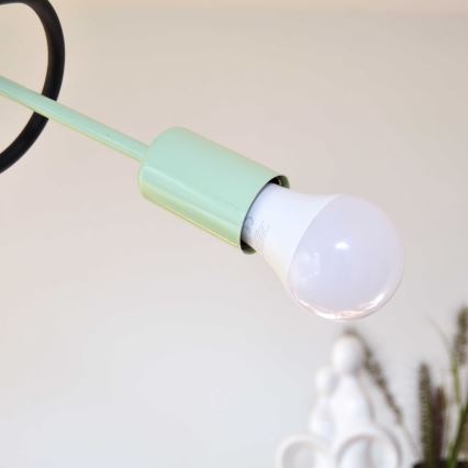Surface-mounted chandelier OXFORD 4xE27/15W/230V black/green