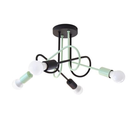 Surface-mounted chandelier OXFORD 4xE27/15W/230V black/green